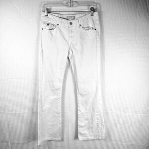 Banana Republic Women's 26/2 White Bootcut Jeans Stretch Cotton Denim Mid Rise